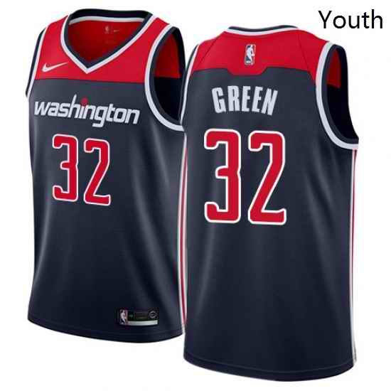 Youth Nike Washington Wizards 32 Jeff Green Swingman Navy Blue NBA Jersey Statement Edition